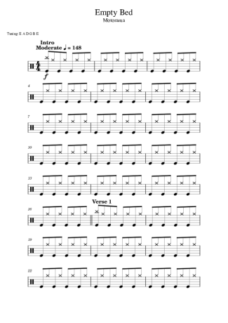 Motorama  score for Drums