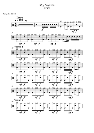 NOFX  score for Drums