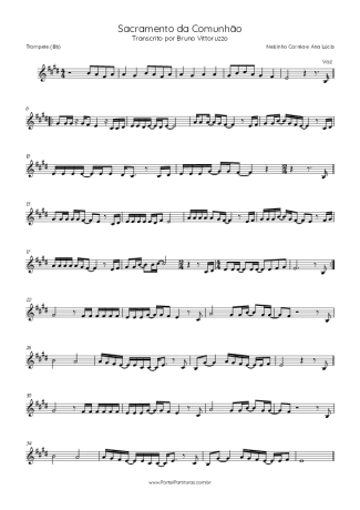 Nelsinho Corrêa e Ana Lúcia Sacramento Da Comunhão score for Trumpet