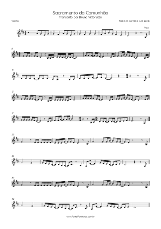 Nelsinho Corrêa e Ana Lúcia Sacramento Da Comunhão score for Violin