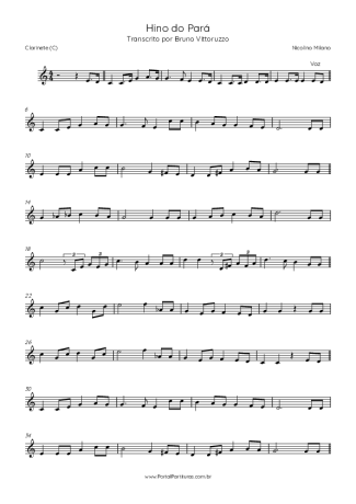 Nicolino Milano  score for Clarinet (C)