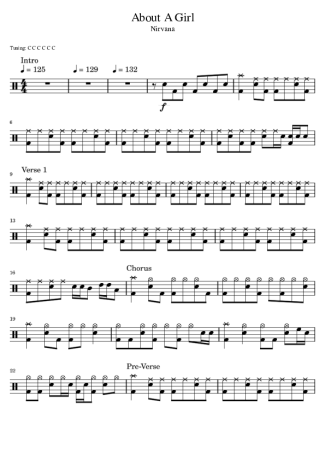Nirvana  score for Drums