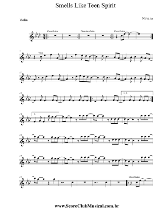 Nirvana  score for Violin
