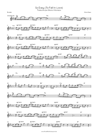 Olivia Dean So Easy (To Fall In Love) score for Keyboard