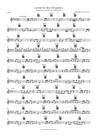 Paralamas do Sucesso Lanterna Dos Afogados score for Acoustic Guitar