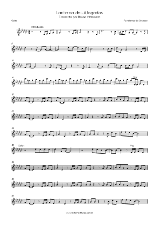 Paralamas do Sucesso Lanterna Dos Afogados score for Harmonica