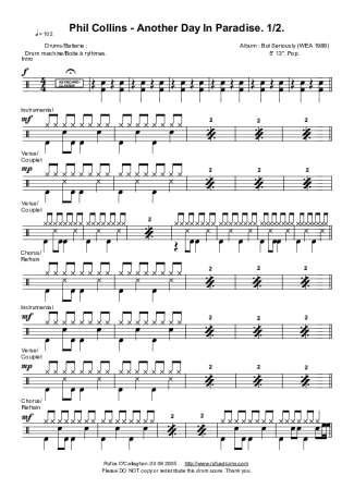 Phil Collins  score for Drums