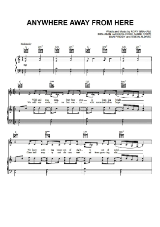 Pink Anywhere Away From Here score for Piano