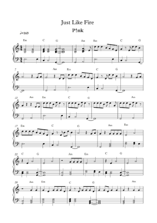 Pink  score for Piano