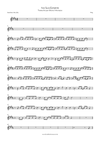 Pitty Na Sua Estante score for Alto Saxophone