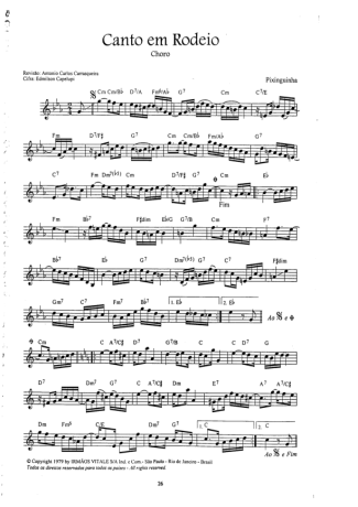 Pixinguinha Canto Em Rodeio score for Violin