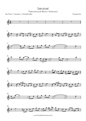 Pixinguinha  score for Clarinet (Bb)