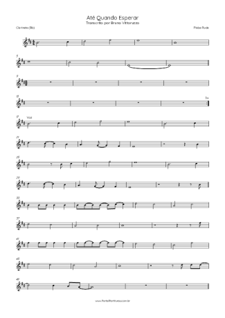 Plebe Rude  score for Clarinet (Bb)