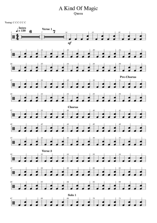 Queen  score for Drums