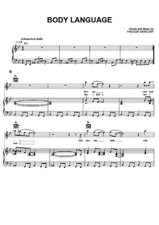 Queen  score for Piano