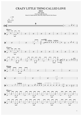 Queen  score for Drums