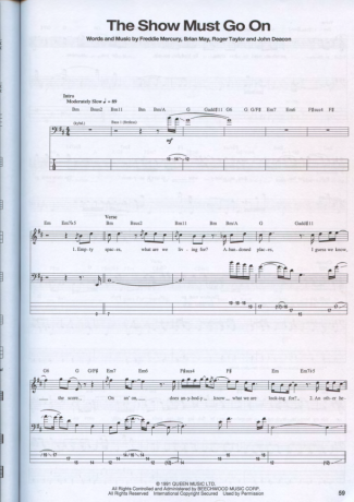 Queen  score for Bass