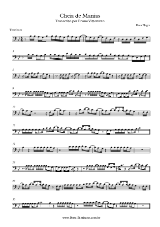 Raça Negra Cheia De Manias score for Trombone