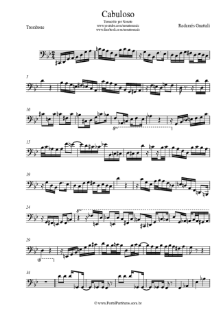 Radamés Gnattali Cabuloso score for Trombone