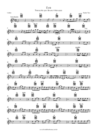 Radio Taxi  score for Acoustic Guitar
