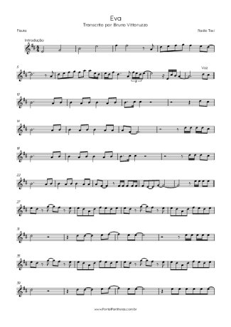 Radio Taxi Eva score for Flute