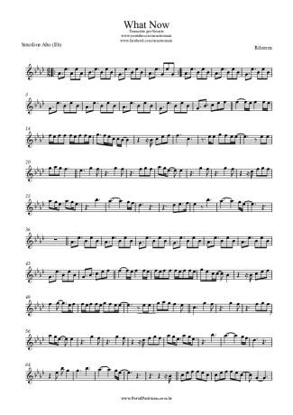 Rihanna What Now score for Alto Saxophone