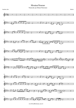 Ritchie Menina Veneno score for Alto Saxophone