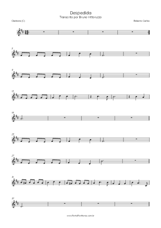 Roberto Carlos  score for Clarinet (C)