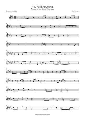Rod Stewart  score for Alto Saxophone