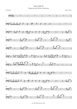 Roy Orbison  score for Cello