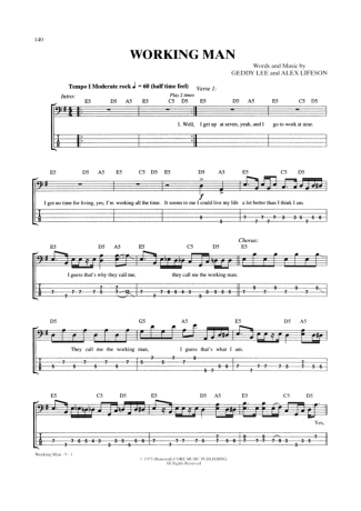 Rush  score for Bass
