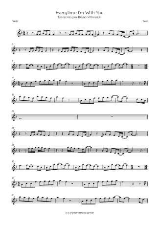 Seal Everytime I´m With You score for Flute