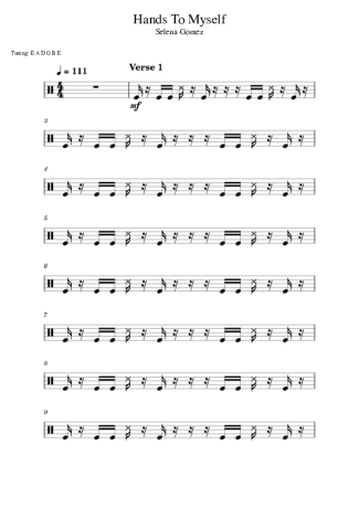 Selena Gomez  score for Drums