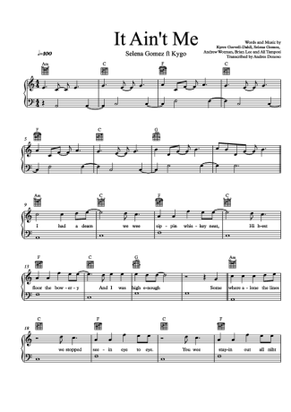Selena Gomez  score for Piano