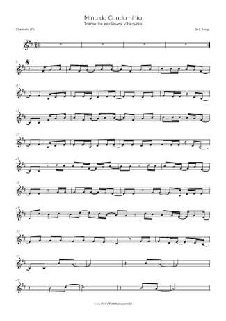 Seu Jorge Mina Do Condomínio score for Clarinet (C)
