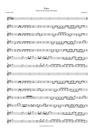 Simply Red Stars score for Trumpet