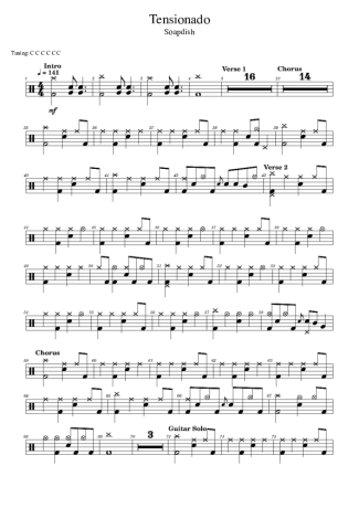 Soapdish Tensionado score for Drums