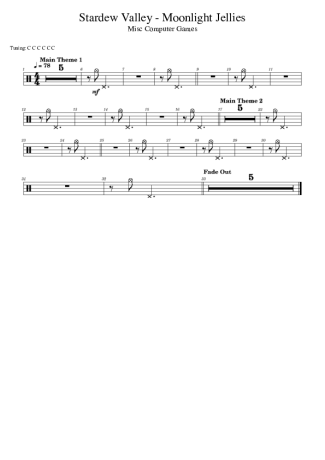 Stardew Valley  score for Drums