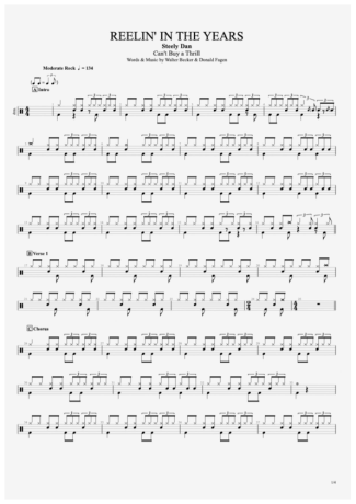 Steely Dan Reelin´ In The Years score for Drums