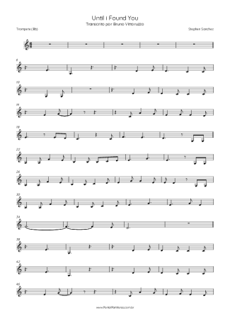 Stephen Sanchez Until I Found You score for Trumpet