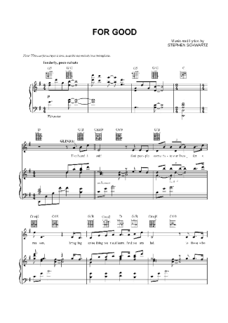 Stephen Schwartz  score for Piano