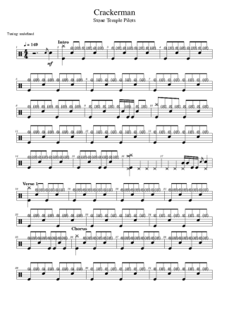 Stone Temple Pilots  score for Drums