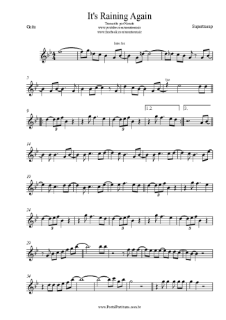 Supertramp It´s Raining Again score for Harmonica