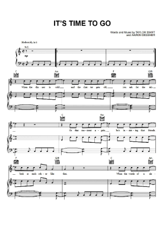 Taylor Swift  score for Piano