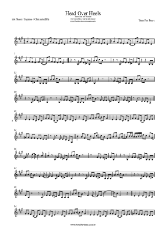 Tears For Fears  score for Tenor Saxophone Soprano (Bb)