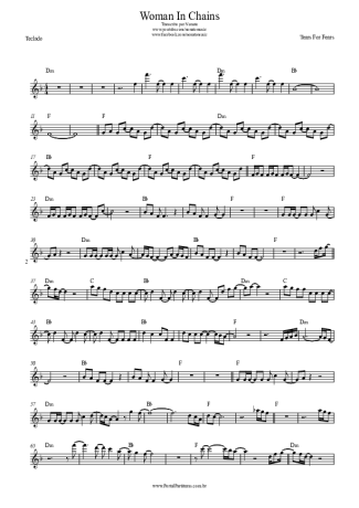 Tears For Fears Woman In Chains score for Keyboard