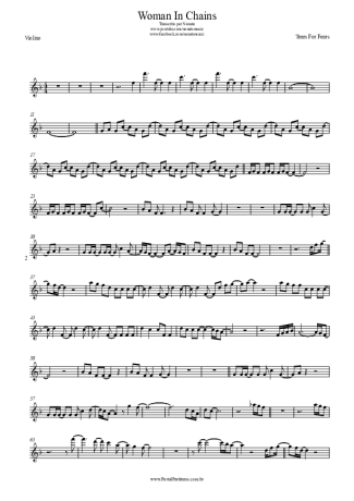 Tears For Fears Woman In Chains score for Violin