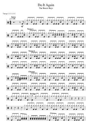The Beach Boys  score for Drums