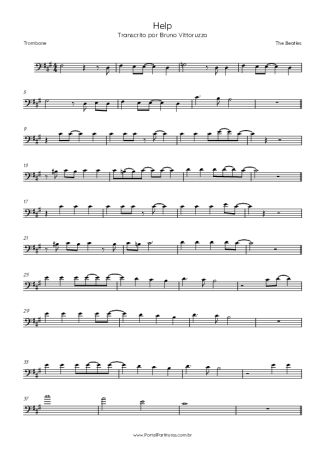 The Beatles Help score for Trombone