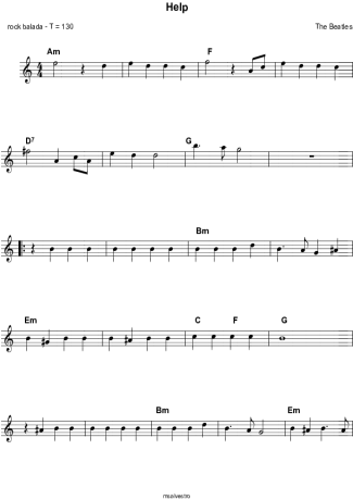 The Beatles Help2 V2 score for Keyboard